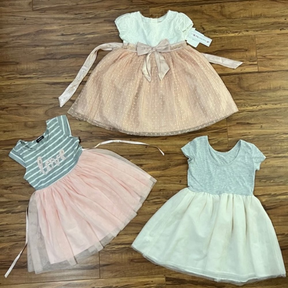 Toddler Girls Size 4T Tulle Dress Bundle (3 pieces)